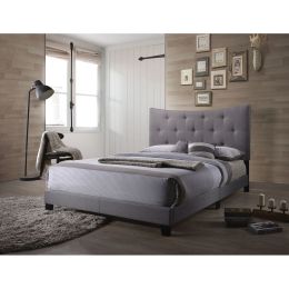 Venacha Queen Bed in Gray Fabric