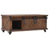 vidaXL Coffee Table Solid Fir Wood 35.8"x20.1"x15" Brown