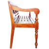 Batavia Bench 48.4" Solid Mahogany Wood Dark Brown