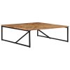 vidaXL Coffee Table 43.3"x43.3"x14.1" Solid Acacia Wood