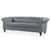 84" Rolled Arm Chesterfield 3 Seater Sofa.